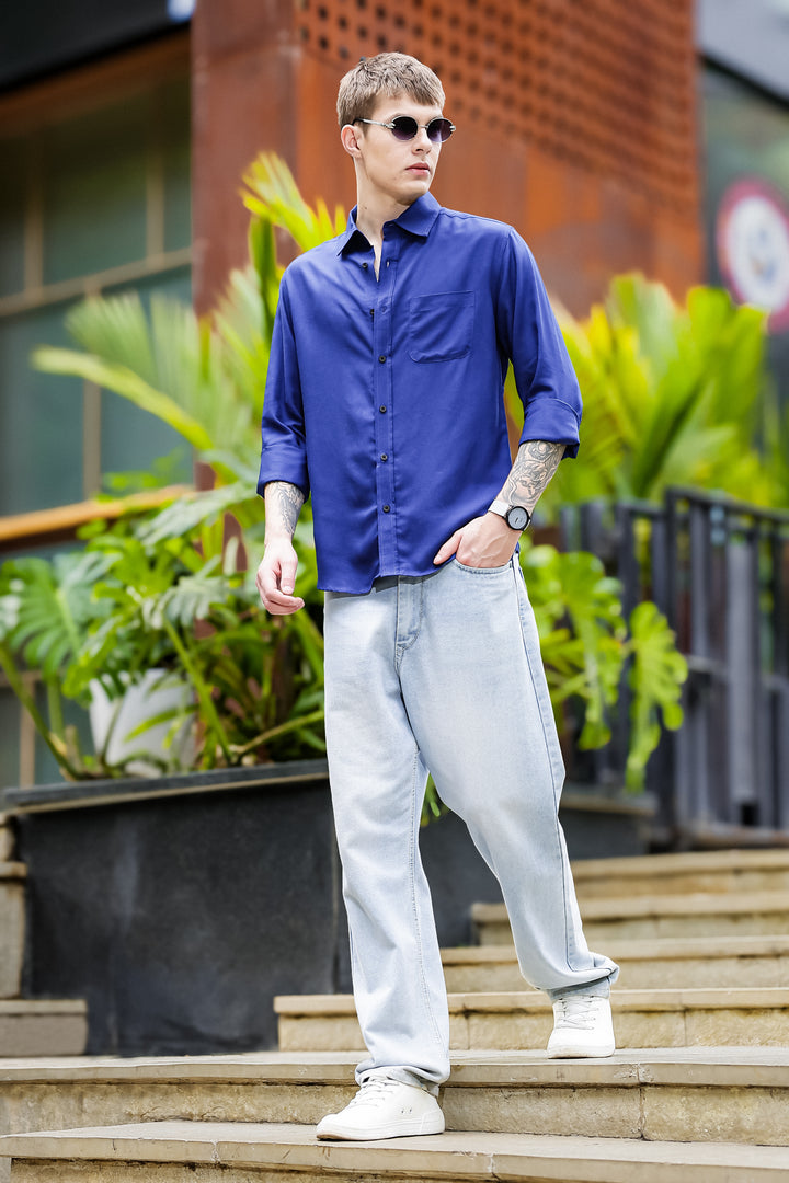 Linen: Navy Shirt