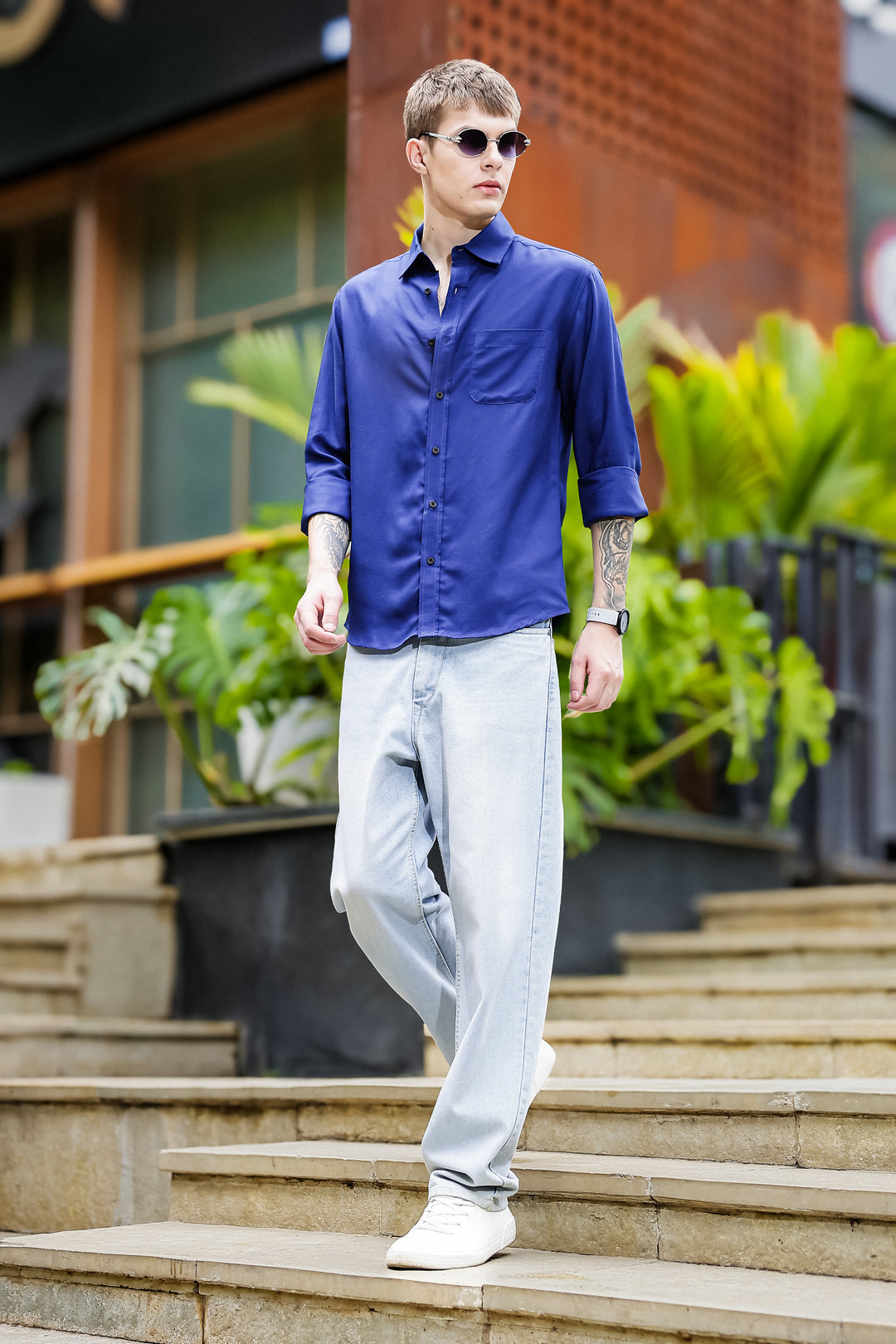 Linen: Navy Shirt