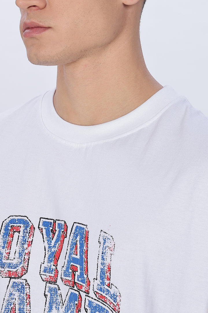 Loyal Flames: White Oversized Tank