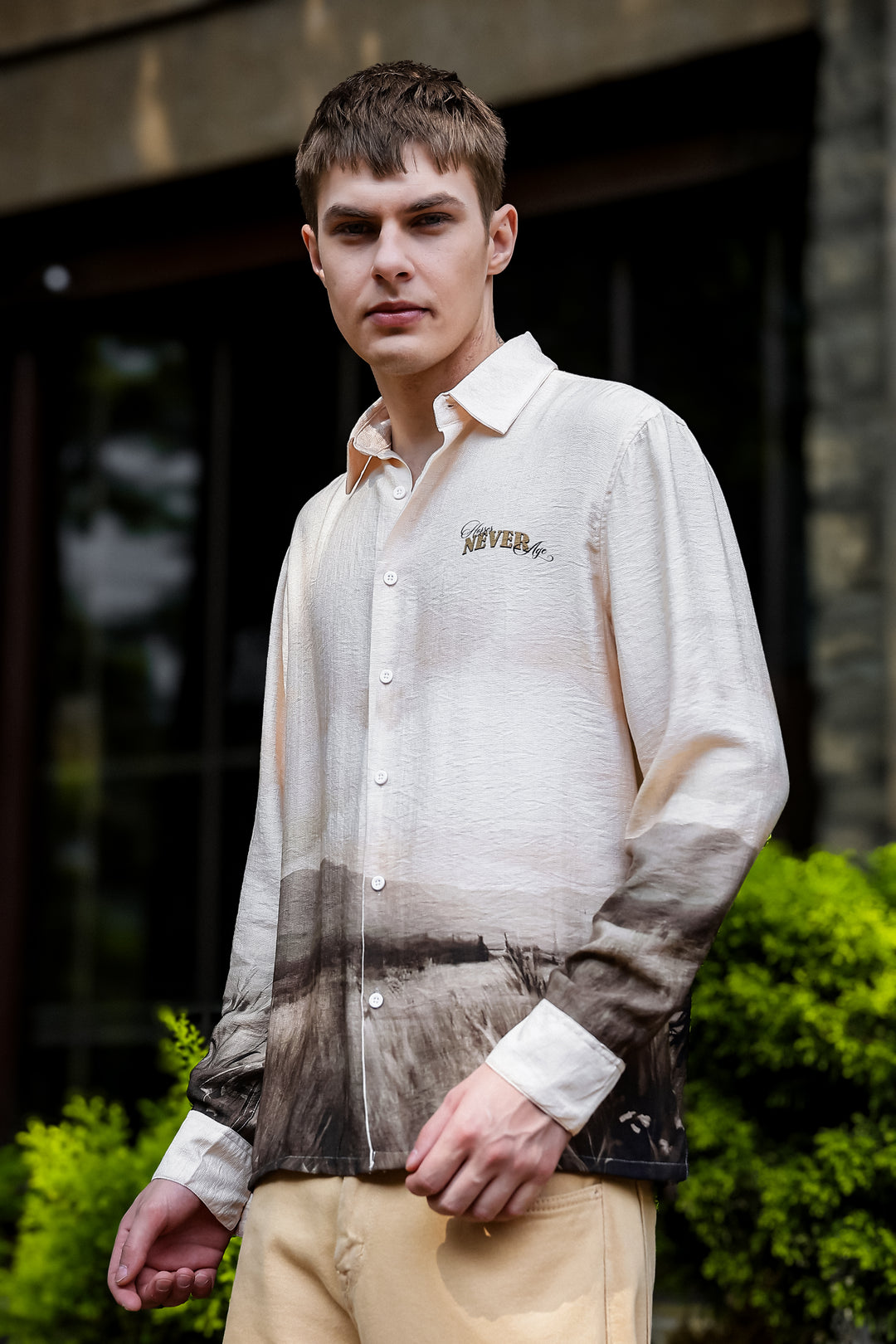 Horses Never Age : Textured Fabric Shirt