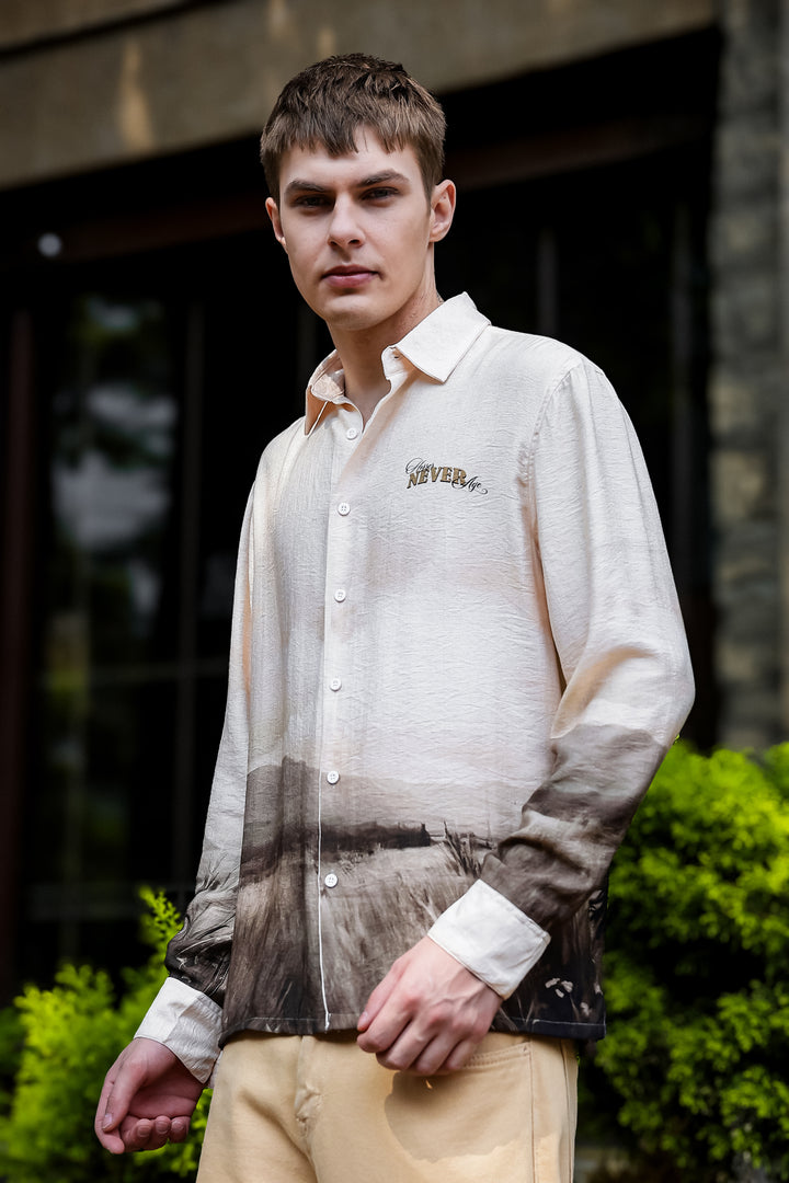 Horses Never Age : Textured Fabric Shirt