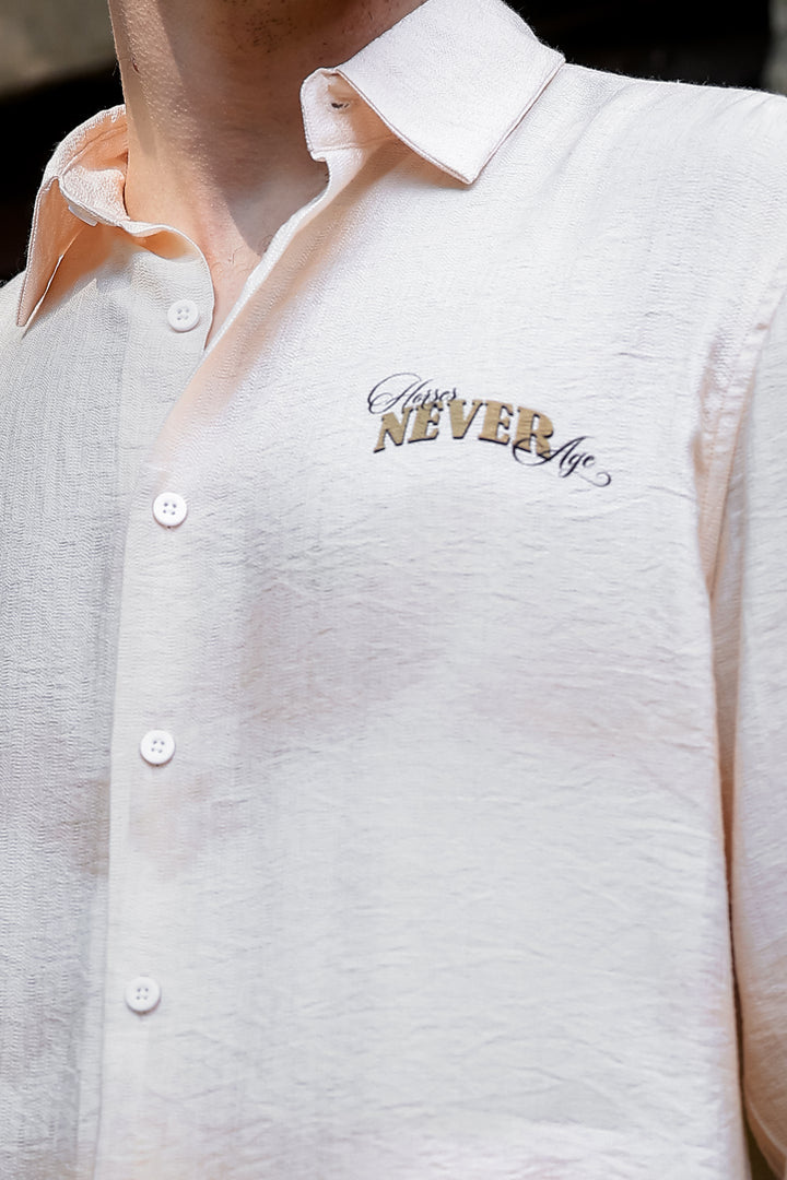 Horses Never Age : Textured Fabric Shirt
