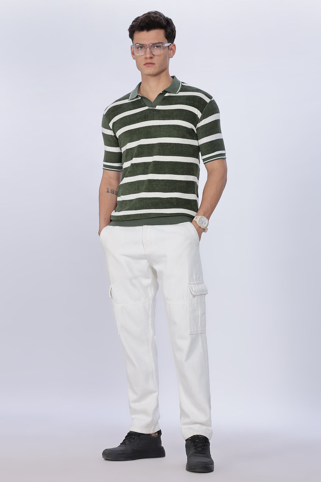 Green Stripes: Classic Polo Shirt