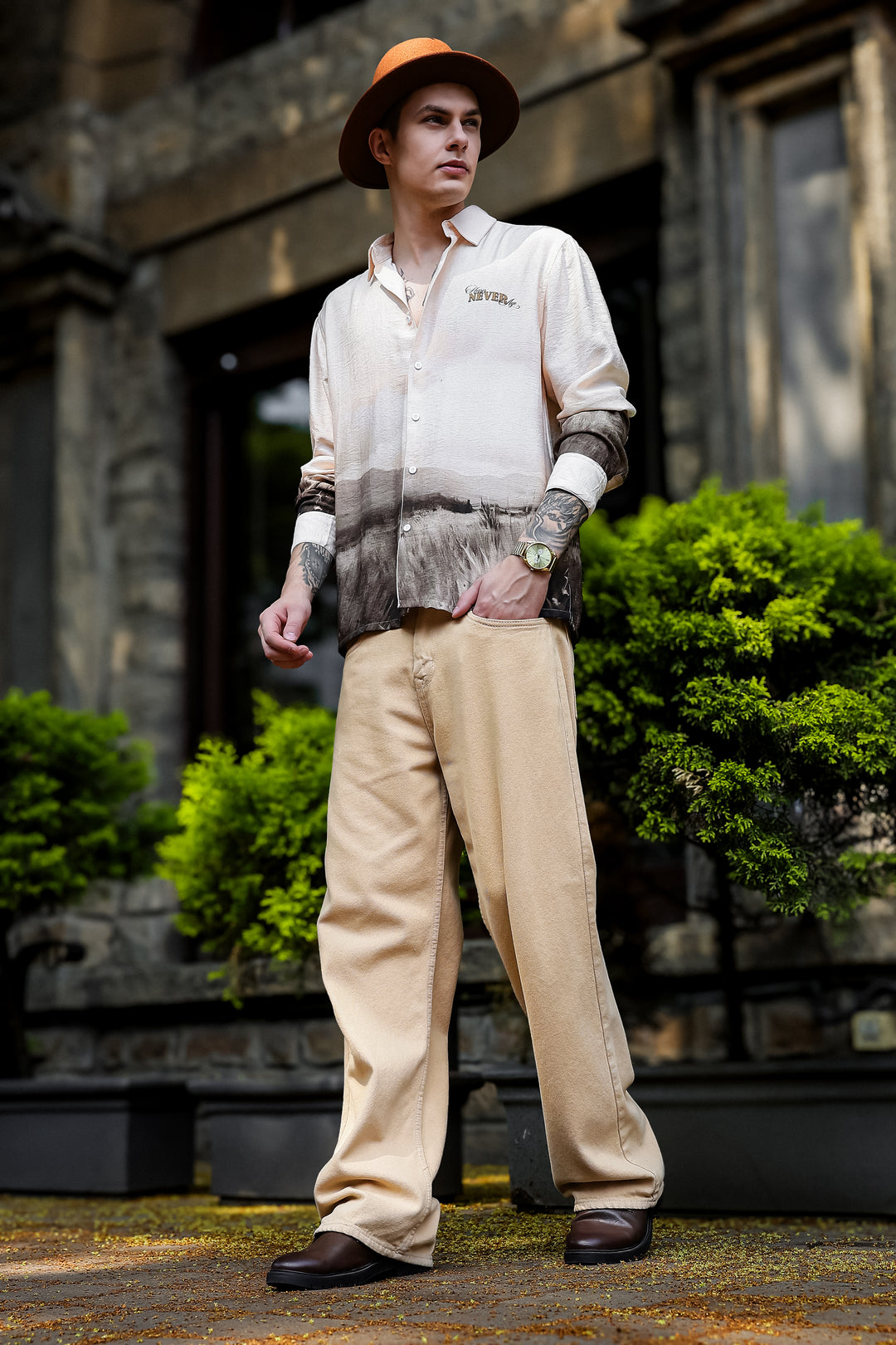 Horses Never Age : Textured Fabric Shirt