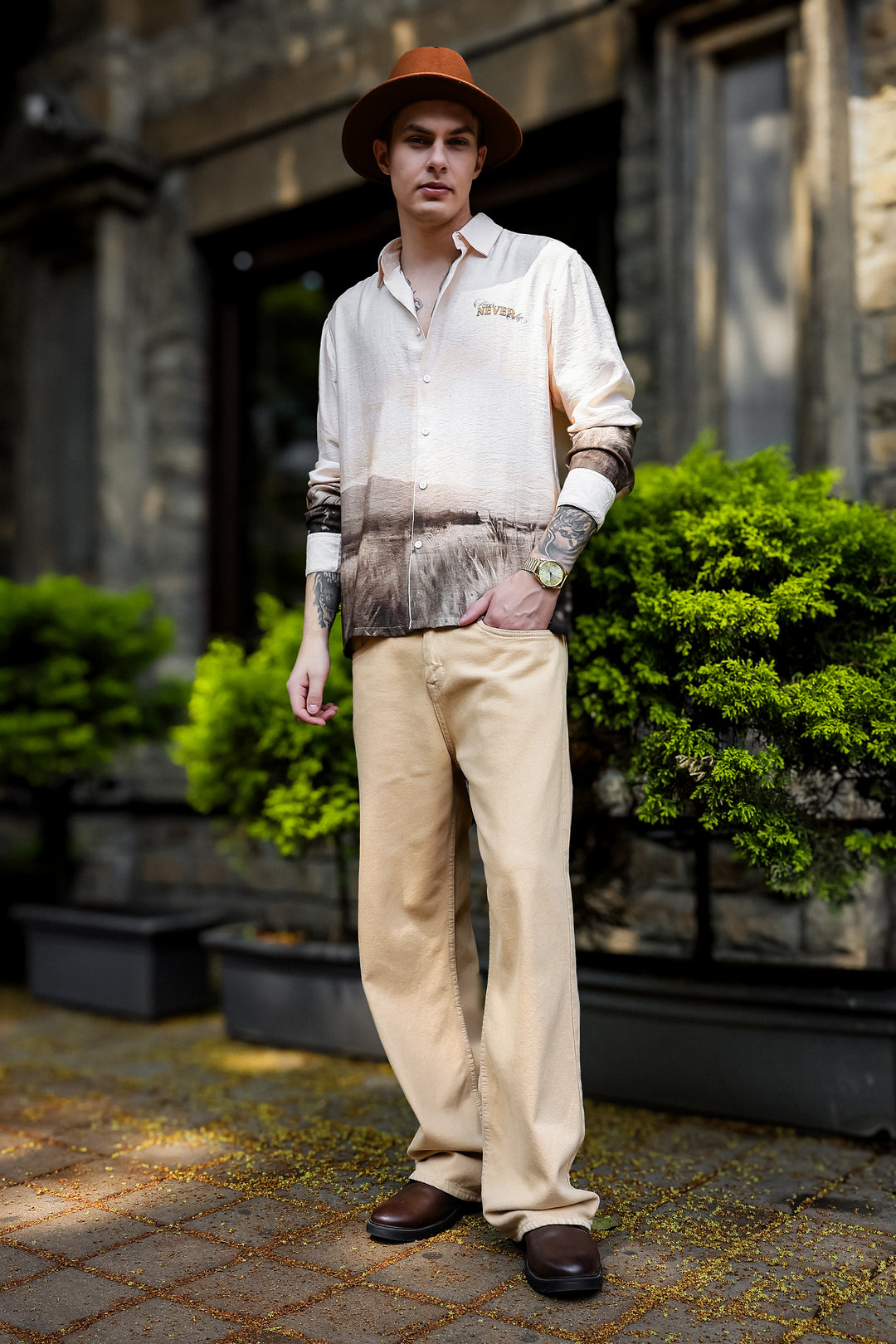 Horses Never Age : Textured Fabric Shirt