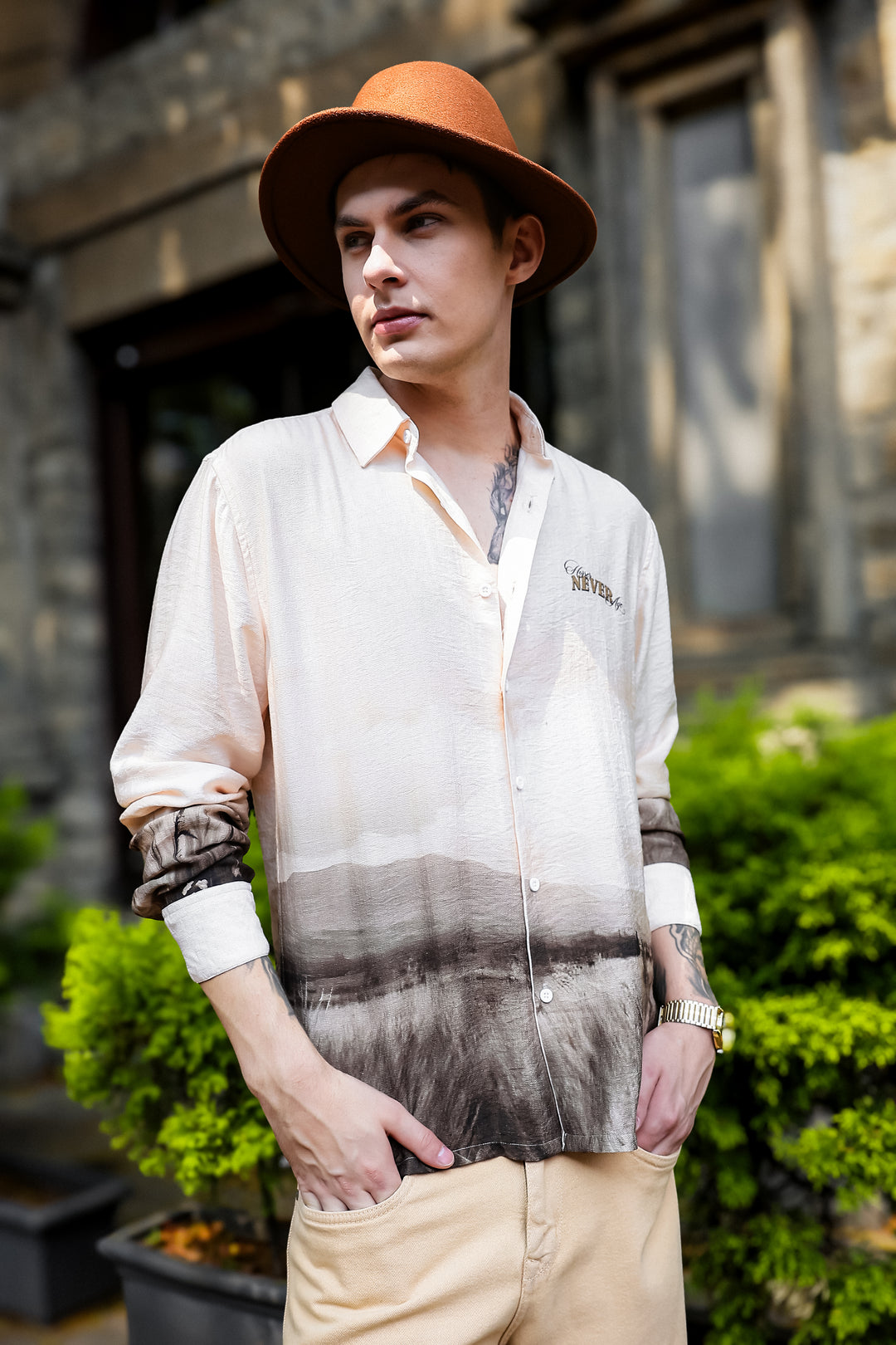 Horses Never Age : Textured Fabric Shirt