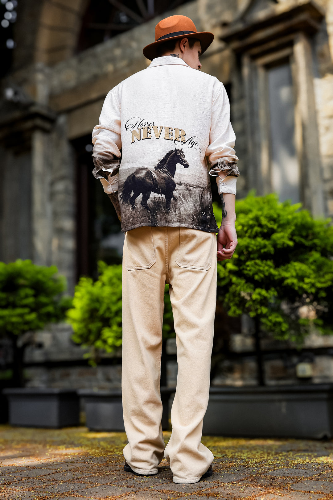 Horses Never Age : Textured Fabric Shirt