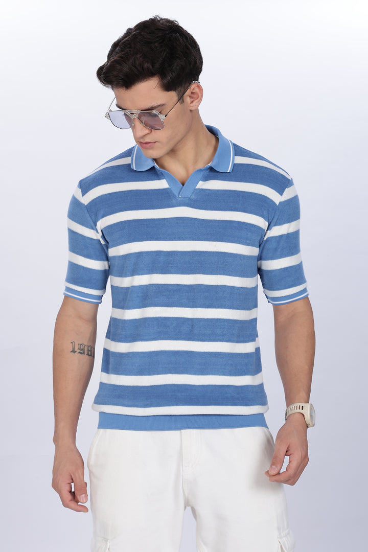Blue Stripes: Classic Polo Shirt