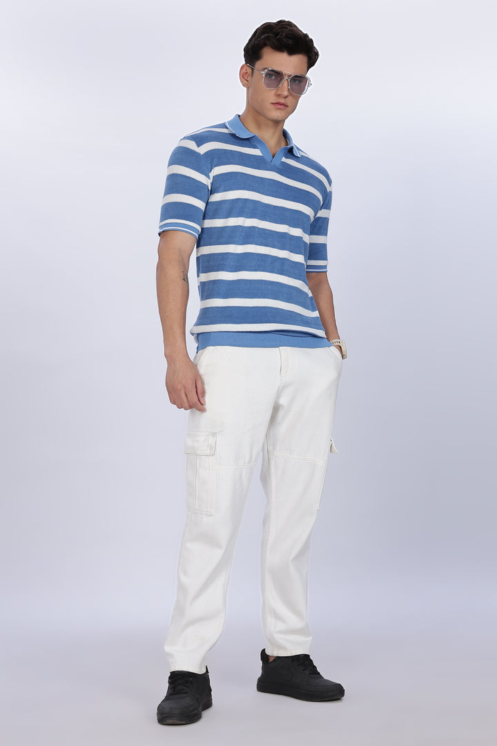 Blue Stripes: Classic Polo Shirt