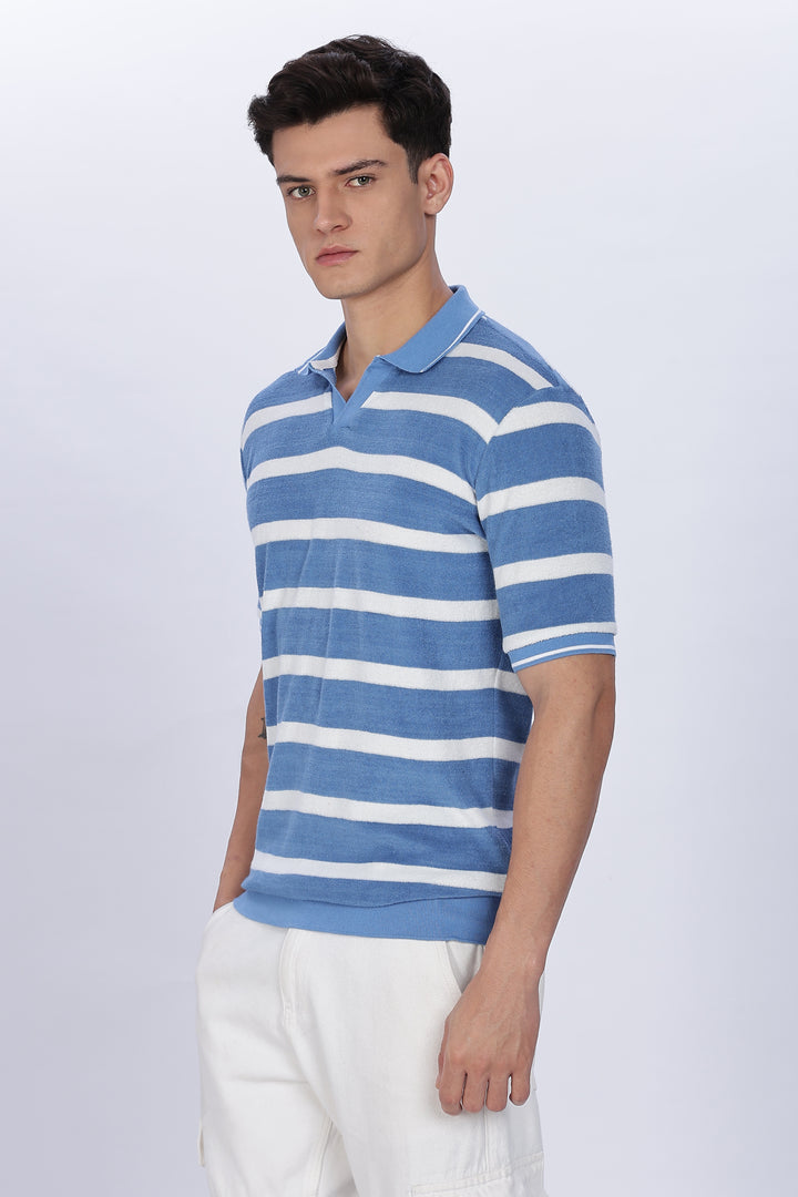 Blue Stripes: Classic Polo Shirt