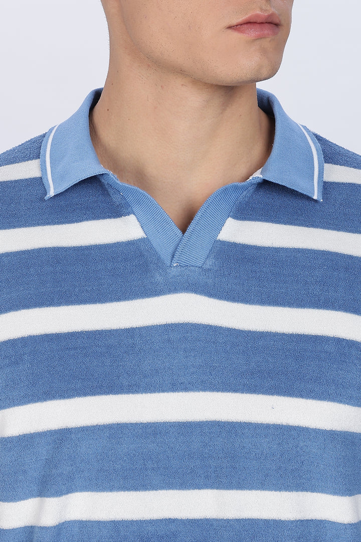 Blue Stripes: Classic Polo Shirt