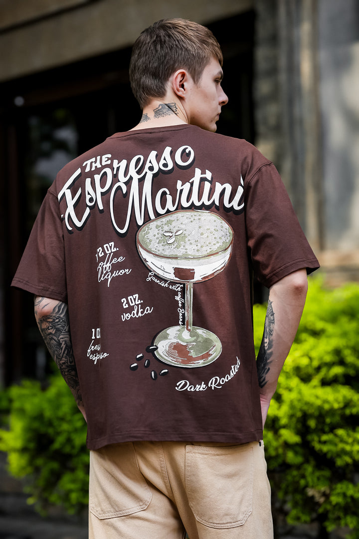 Espresso Martini: Brown Oversized T-shirt
