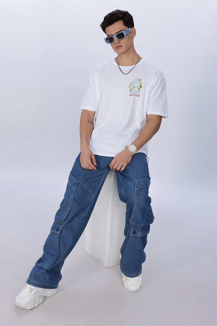 Ethnos Society: White Oversized t-shirt