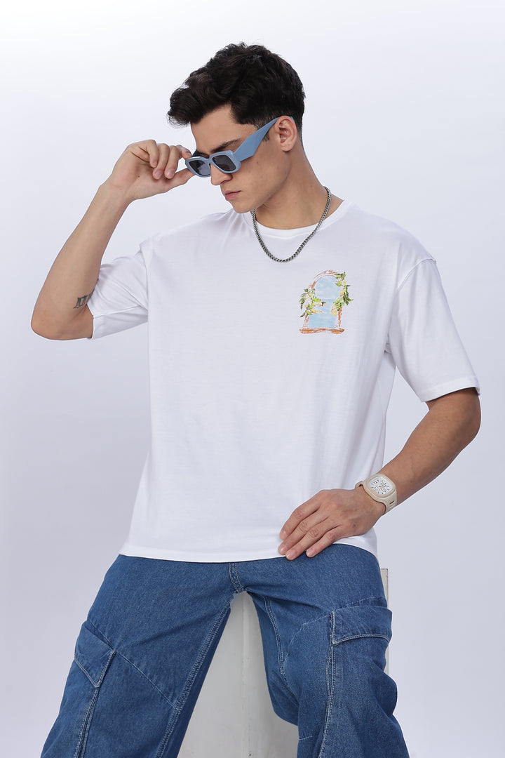 Ethnos Society: White Oversized t-shirt