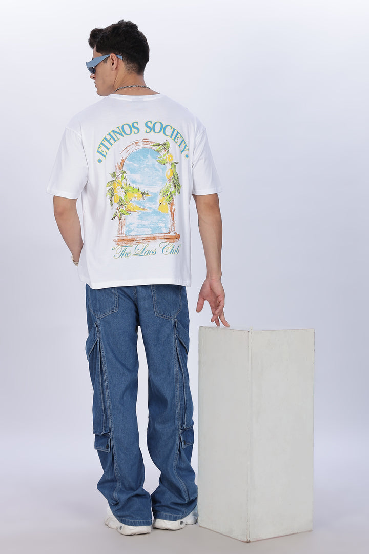 Ethnos Society: White Oversized t-shirt