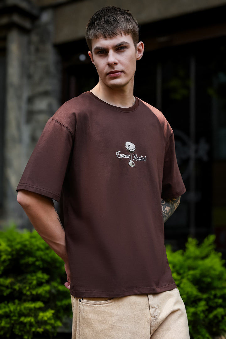 Espresso Martini: Brown Oversized T-shirt