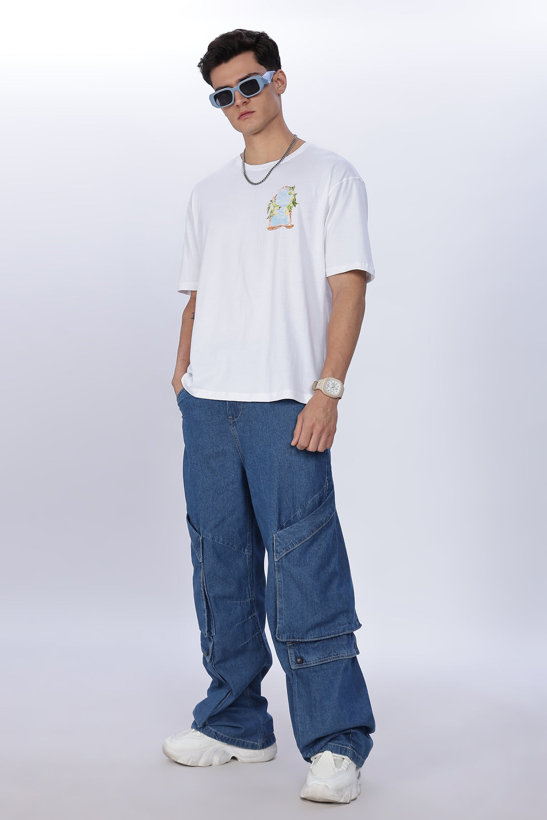 Ethnos Society: White Oversized t-shirt