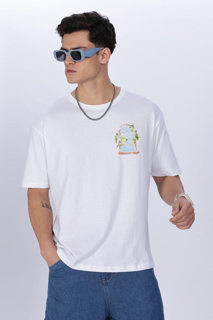 Ethnos Society: White Oversized t-shirt