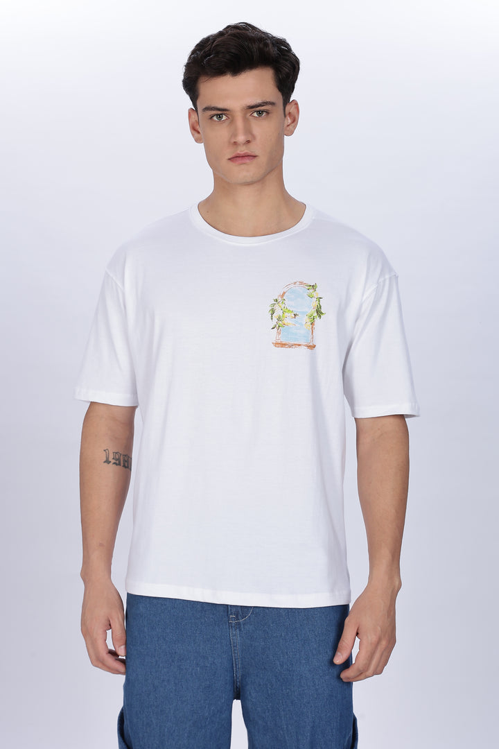 Ethnos Society: White Oversized t-shirt