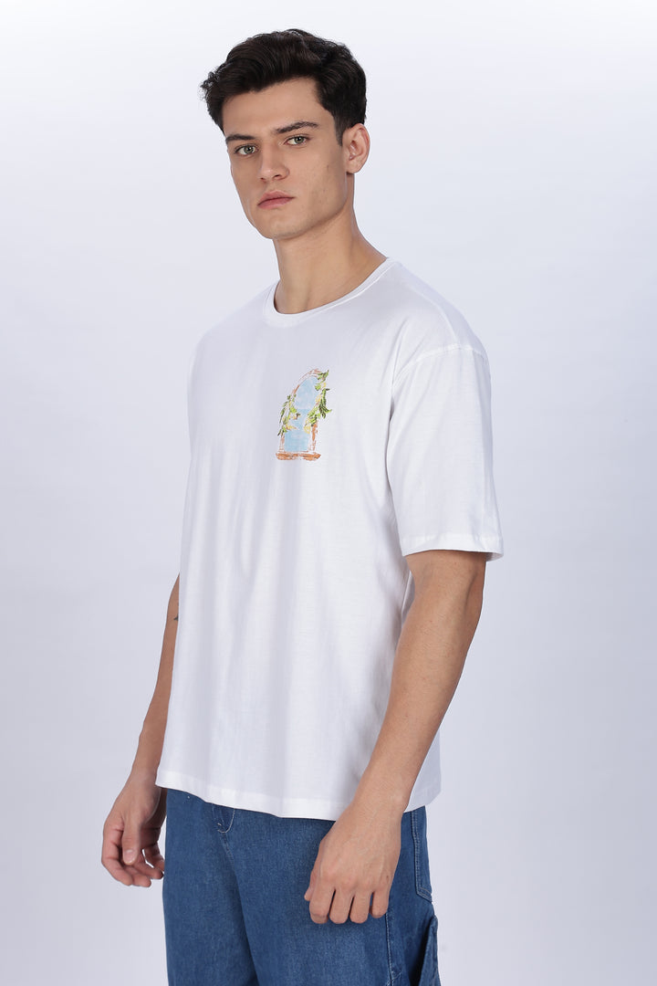 Ethnos Society: White Oversized t-shirt