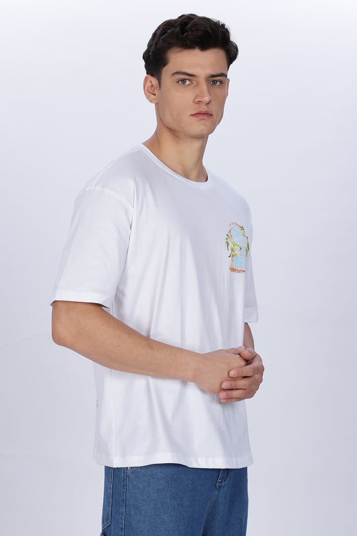 Ethnos Society: White Oversized t-shirt