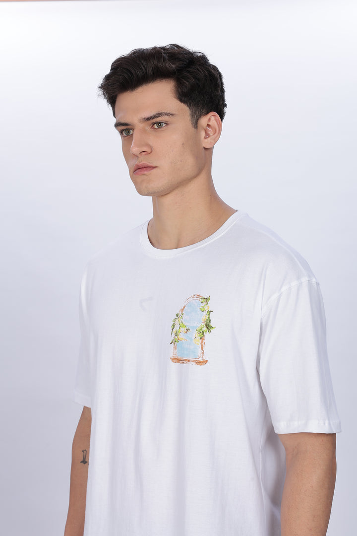 Ethnos Society: White Oversized t-shirt