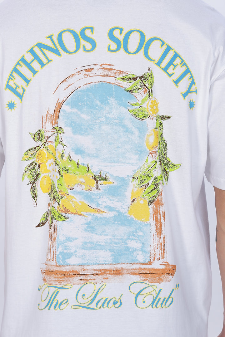 Ethnos Society: White Oversized t-shirt