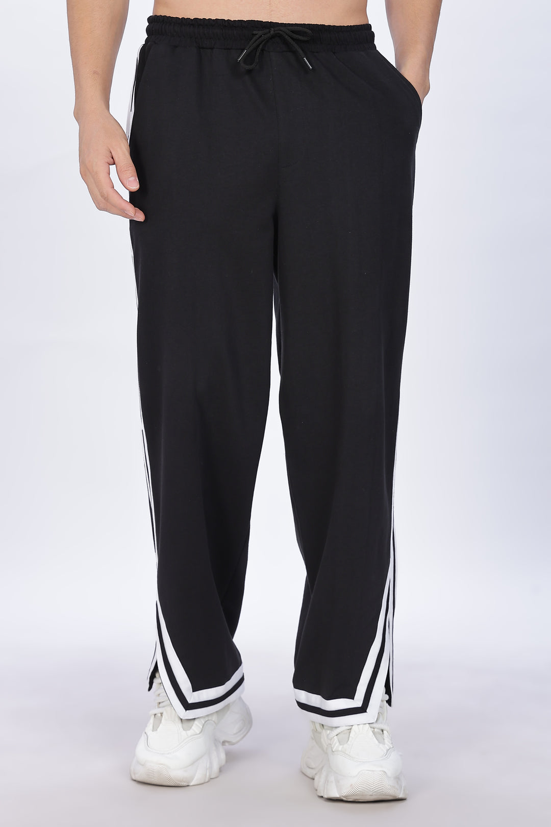 Side Cut: Black Joggers