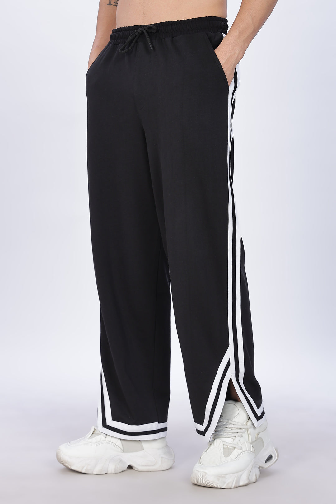 Side Cut: Black Joggers