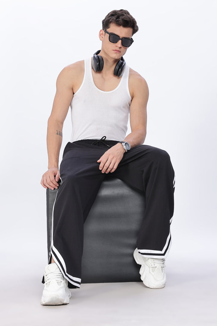 Side Cut: Black Joggers