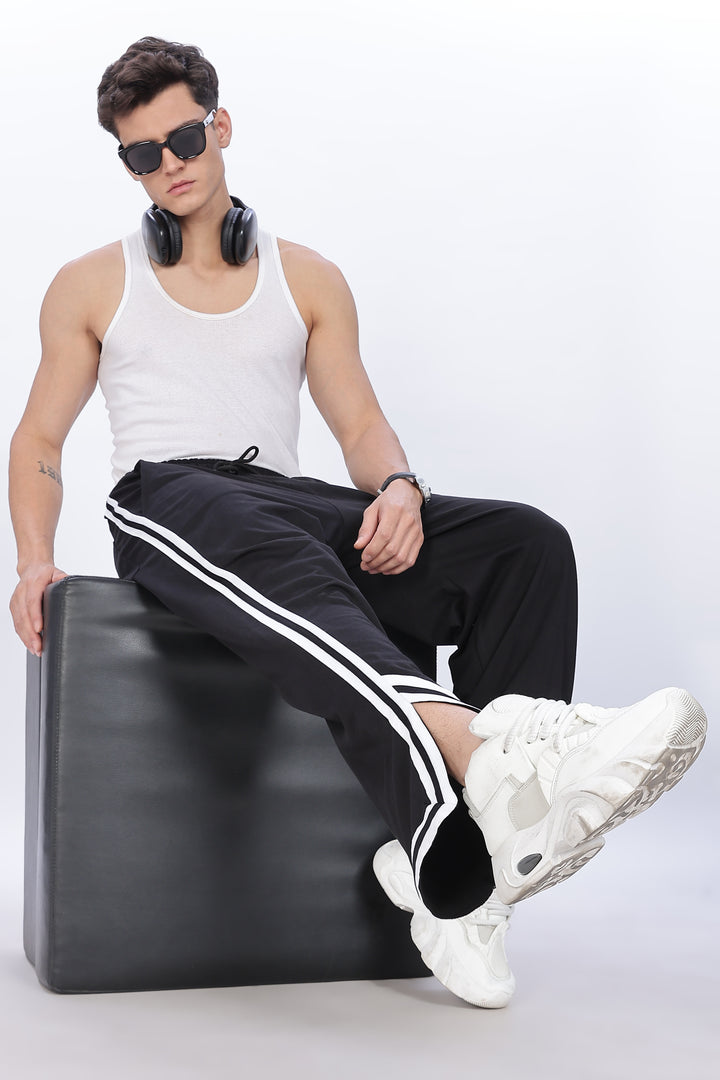 Side Cut: Black Joggers