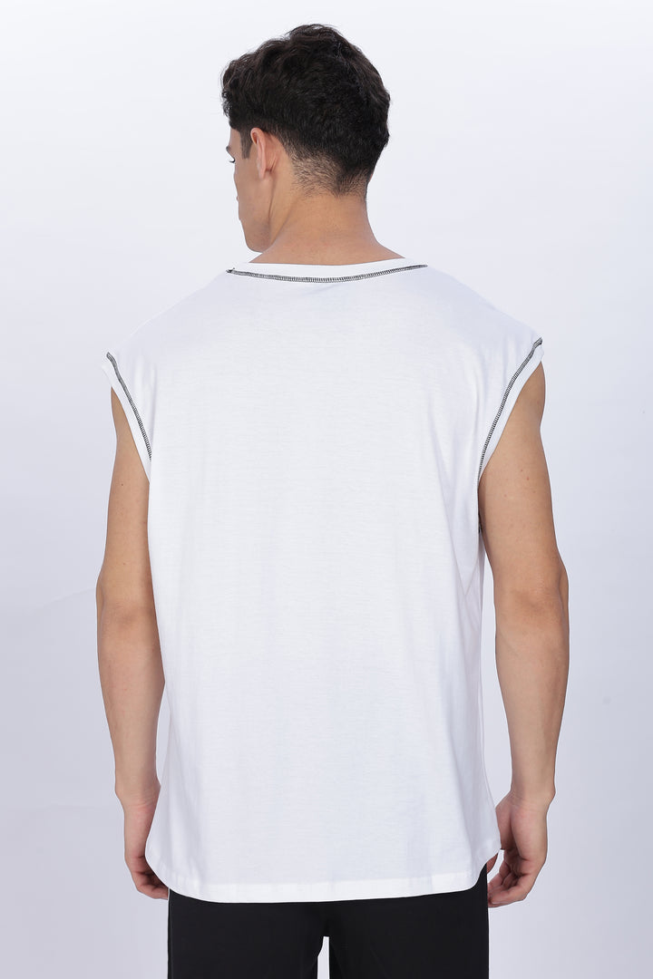 Spicy Heart: White Oversized Tank