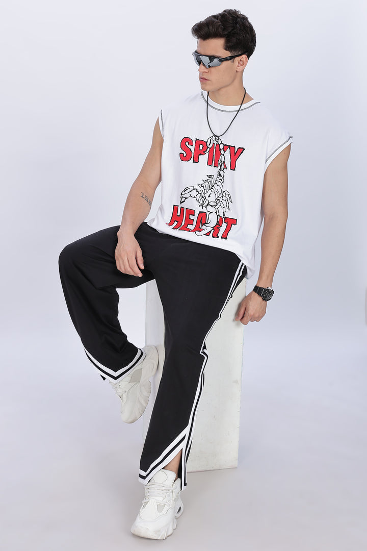Spicy Heart: White Oversized Tank