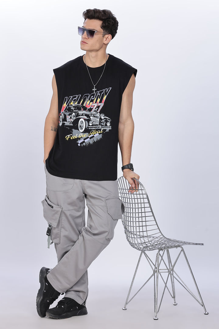 Velocity: Black Oversized Tank