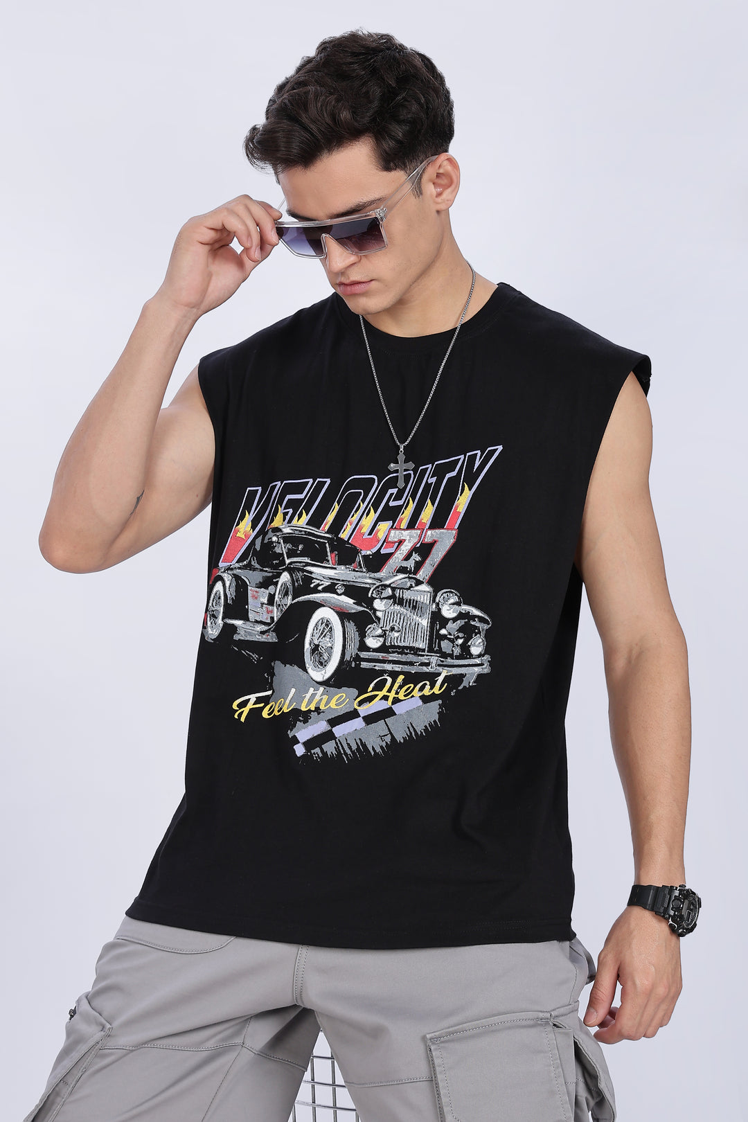 Velocity: Black Oversized Tank