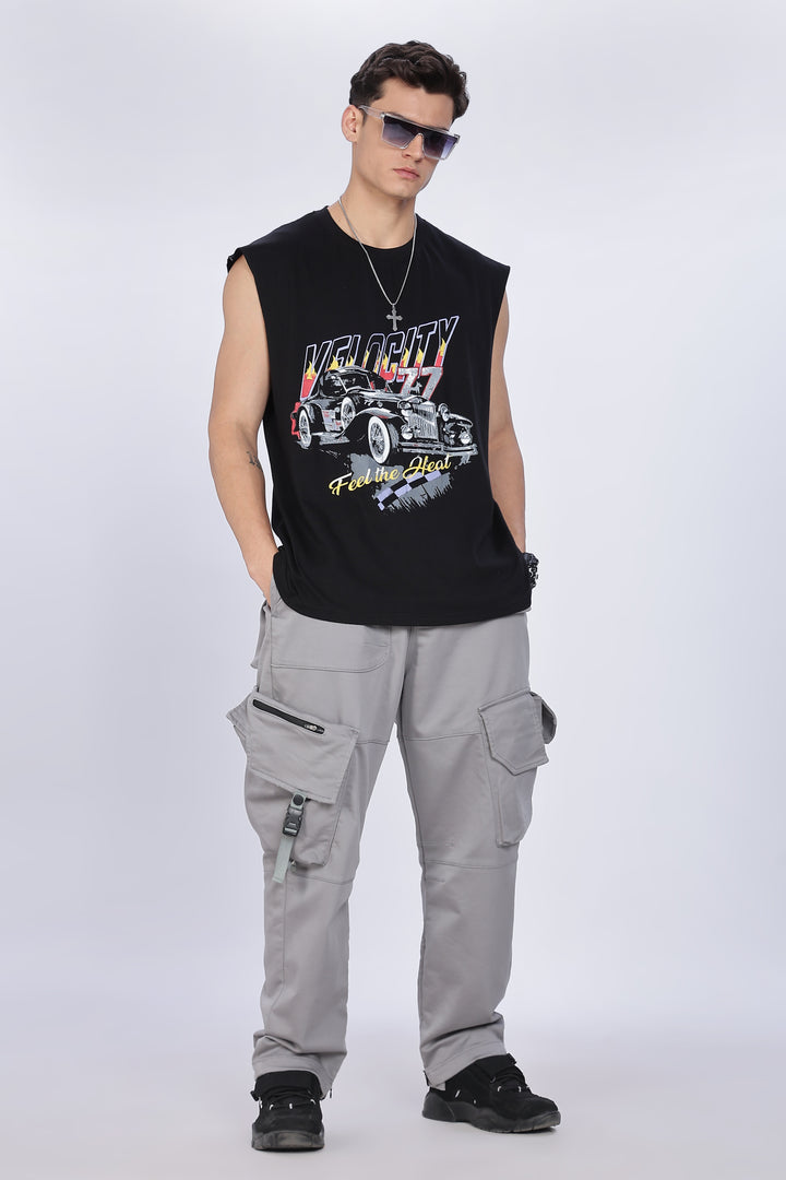 Velocity: Black Oversized Tank