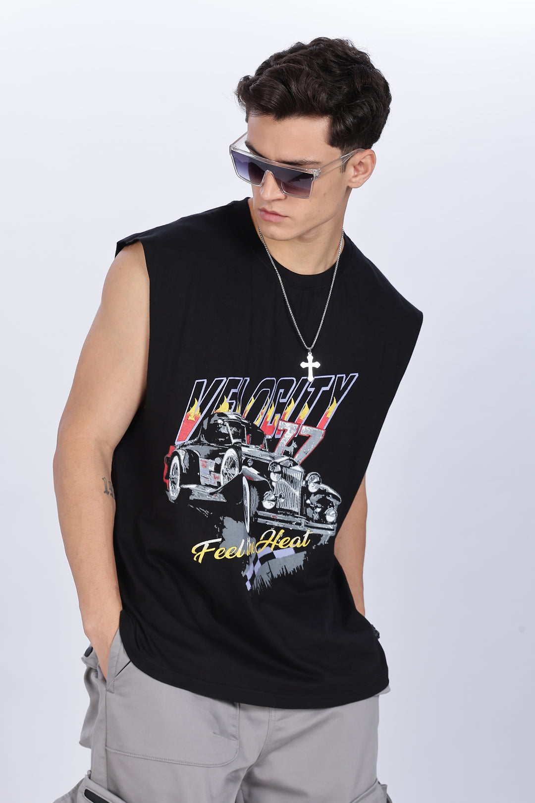 Velocity: Black Oversized Tank