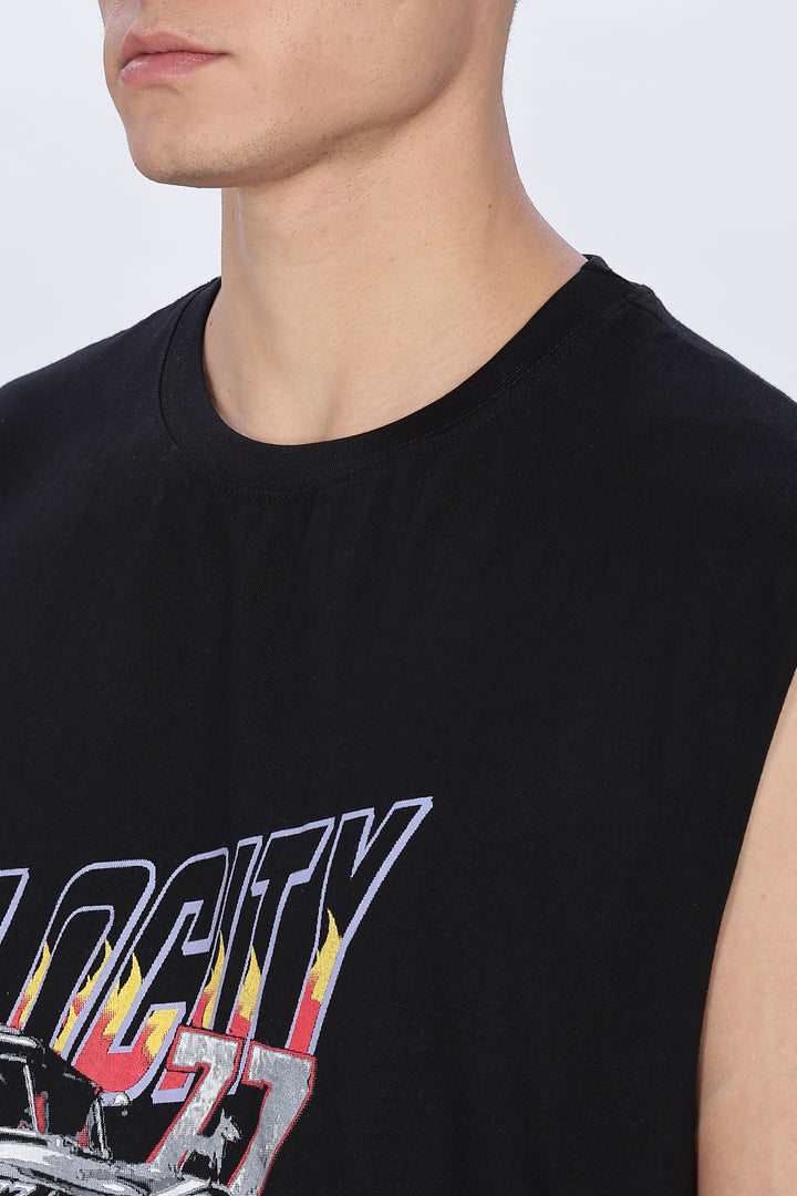 Velocity: Black Oversized Tank