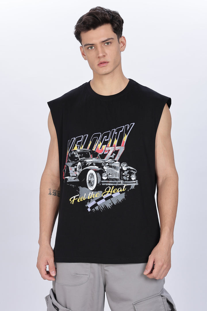 Velocity: Black Oversized Tank