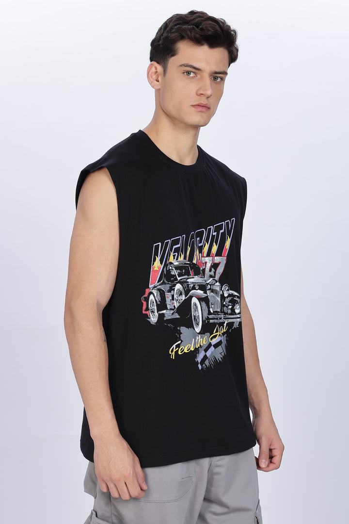 Velocity: Black Oversized Tank