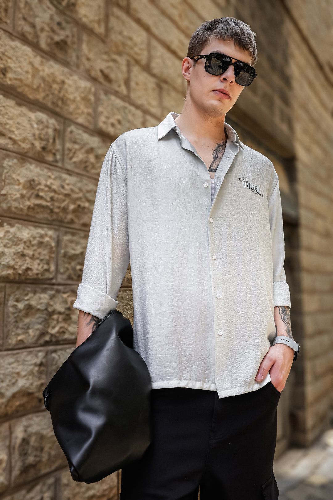 Under Watch : Textured Fabric Shirt