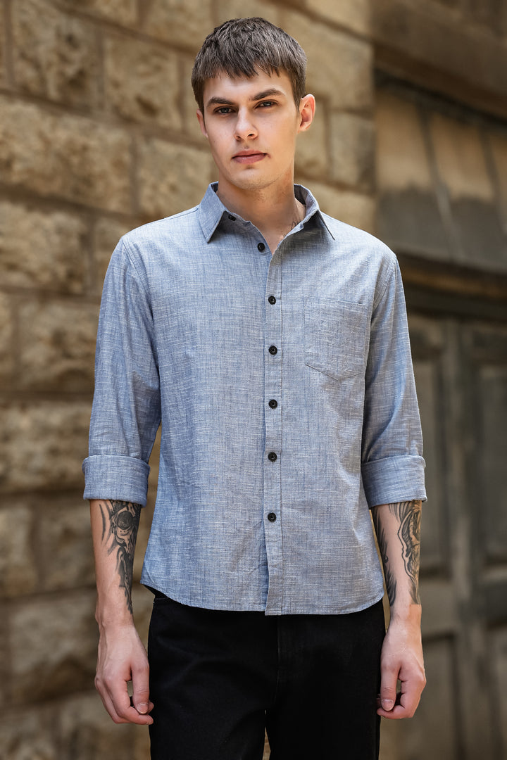 Slub: Blue Shirt