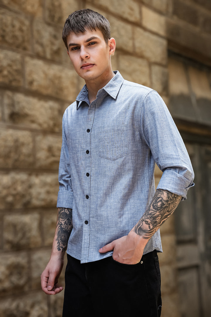 Slub: Blue Shirt