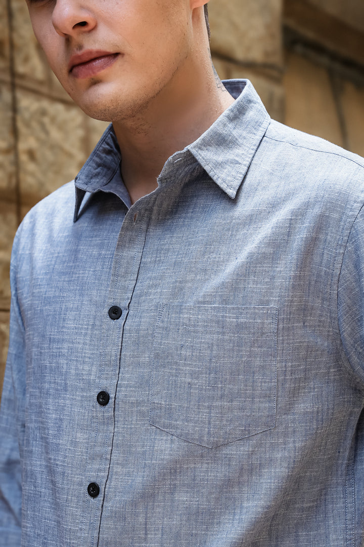 Slub: Blue Shirt