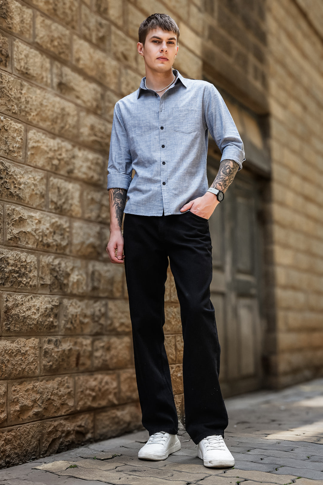 Slub: Blue Shirt