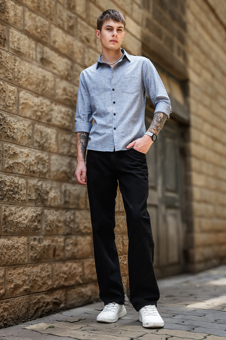 Slub: Blue Shirt