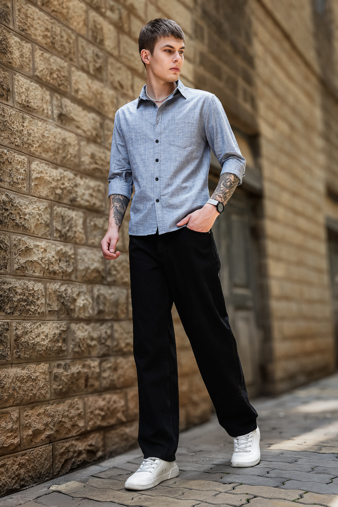 Slub: Blue Shirt