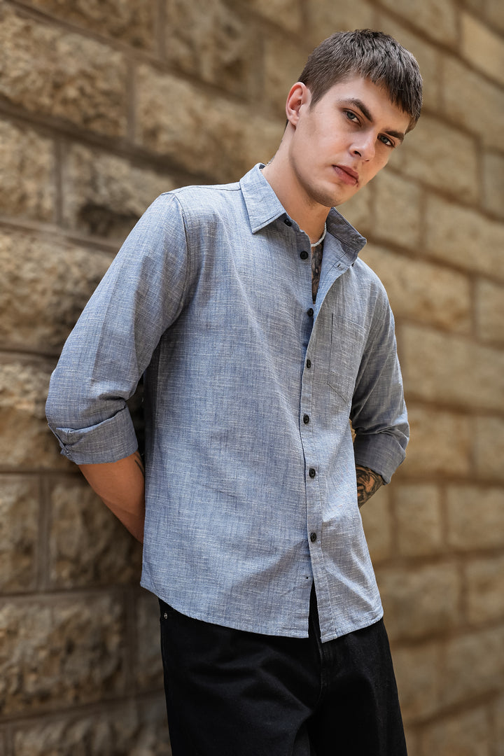 Slub: Blue Shirt