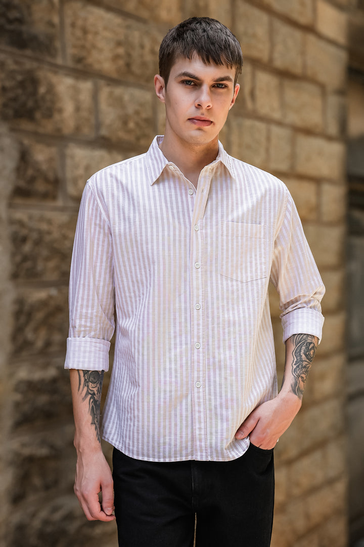 Streaks: Peach shirt