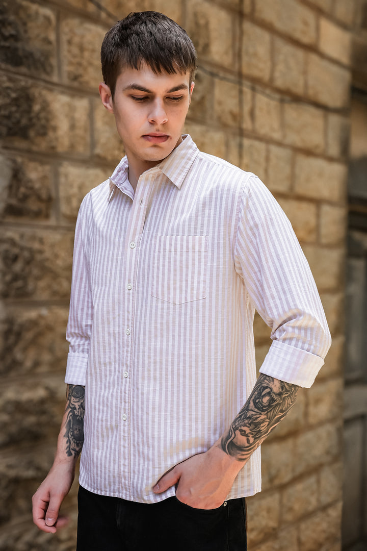 Streaks: Peach shirt
